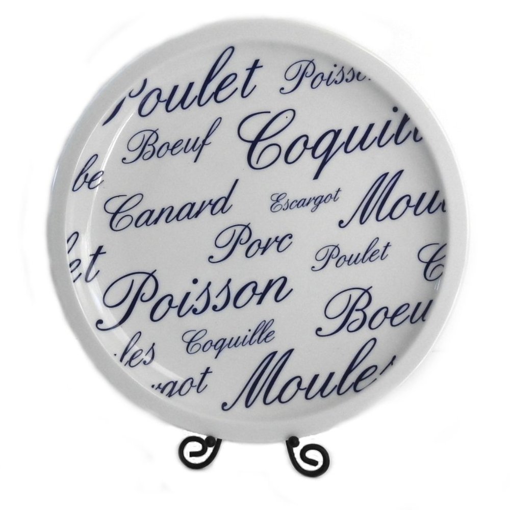 Cellar Porcelain Plate for Macy's French Words 9"